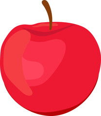 Apple icon isolated on white background. Red apple vector illustration