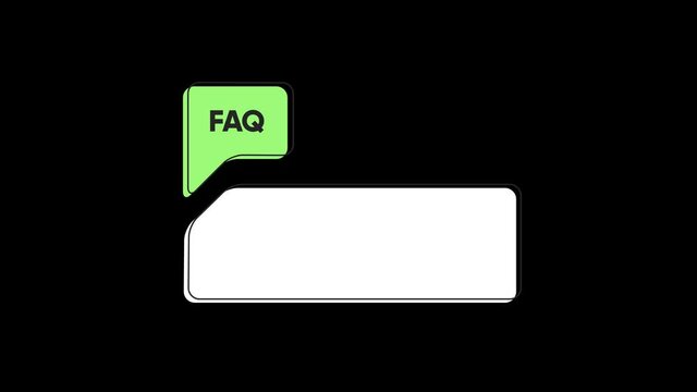 Animated FAQ header