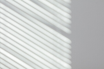 Shadow of window blinds on wall