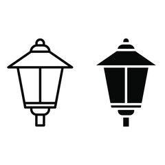 Lamp icon vector set. illuminator construction illustration sign collection. lighting symbol or logo.