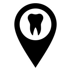 Zahn und Kartenmarkierung