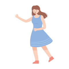 smiling woman standing