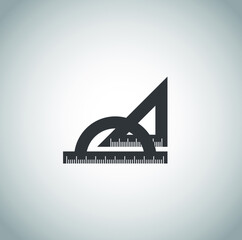 Black school icon on white background