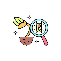 Agronomics line icon. Isolated vector element.