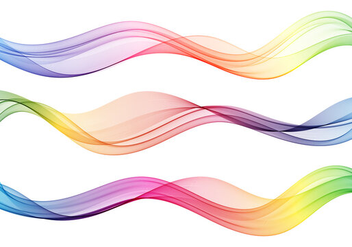 A set of transparent waves.Abstract colour background waves.