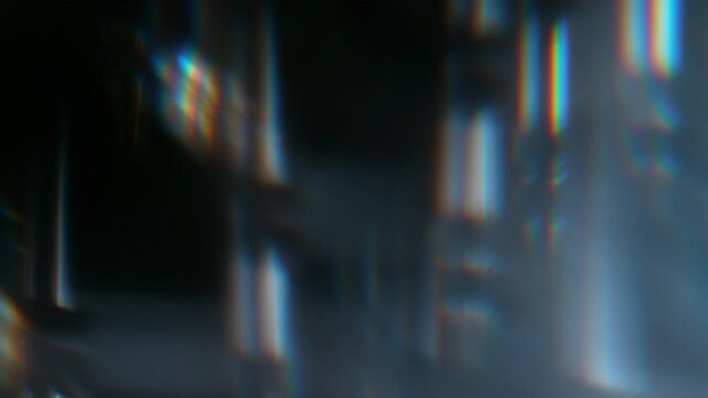 Super Slow Motion Shot of Moving Abstract Bokeh Spectrum Light at 1000fps.