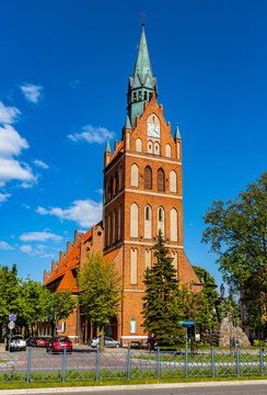 XIX Century Holiest Heart Of Jesus Neo-gothic Church Of Canons Regular Of The Lateran At Wojska Polskiego Street In Elk Town In Masuria Region Of Poland