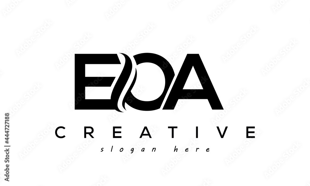 Wall mural letter eoa creative logo design vecto