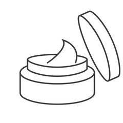 cosmetic cream icon illustration on white 