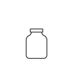 Jar outline icon illustration on white