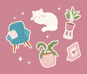 set of stickers