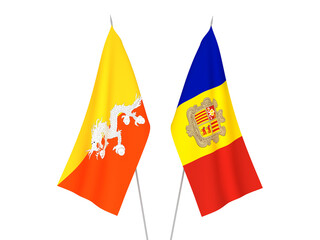Andorra and Kingdom of Bhutan flags