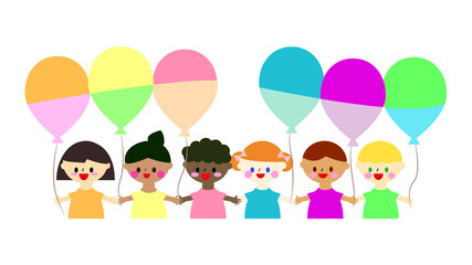 世界の子どもたちのイラスト