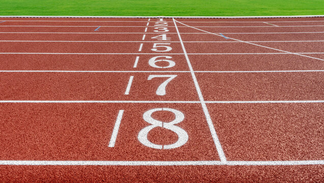 number on athletic track