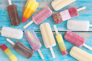 Frozen ice lollies