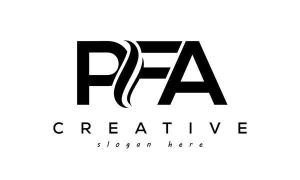 Letter PFA creative logo design vector