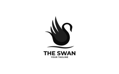 Obraz premium Dark Beauty Swan Sign Symbol Logo