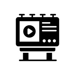 Billboard vector solid icon. EPS 10 file marketing and advertising symbol