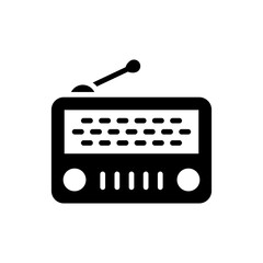 Radio Advertising vector solid icon. EPS 10 file marketing and advertising symbol