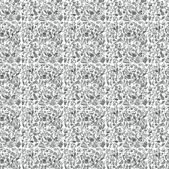 seamless pattern with food icons on white background. doodle food vector illustration.