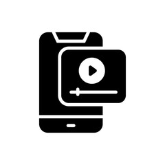 Viral Video vector solid icon. EPS 10 file marketing and advertising symbol