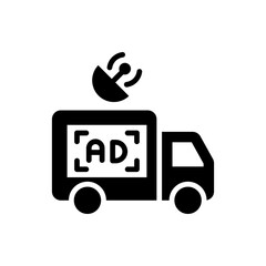 Online Report vector solid icon. EPS 10 file marketing and advertising symbol