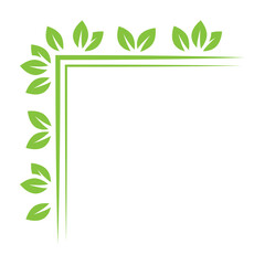 green leaves frame