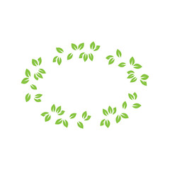 green leaves frame