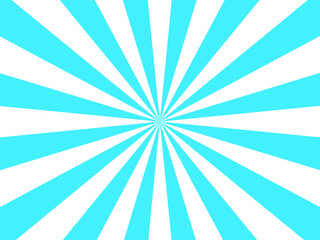 水色と白の放射線の背景－集中線
