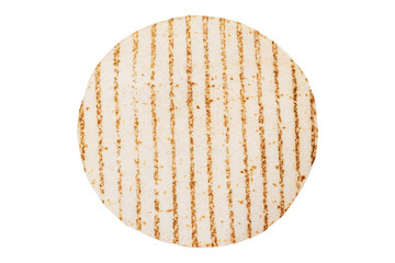 Corn tortillas on white background. Unleavened bread