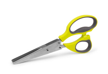 Gardening Scissors Isolated on White Background. Tool for Trimming Bushes and Trees