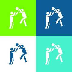 Basketball Player Flat four color minimal icon set