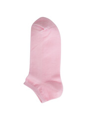 Women's short socks (pink, white, beige, blue) isolated on a white background, like a mockup, insert your own design