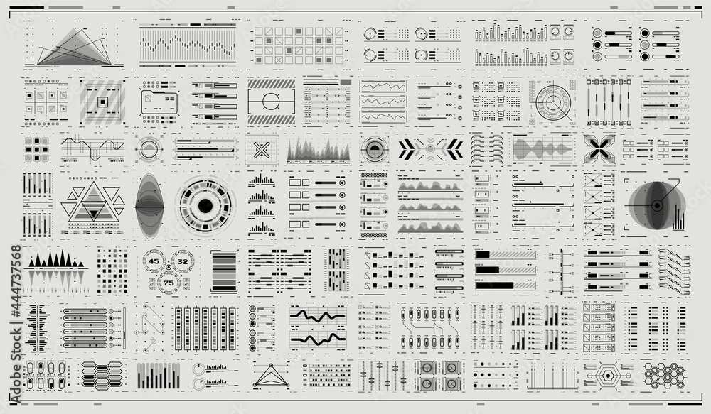 Poster digital dashboard panel illustration. futuristic virtual graphic. infographic elements. abtract head