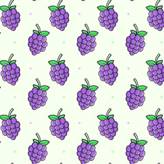 Grapes pattern. Seamless pattern. Background, wallpaper. Vector
