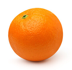 Orange fruit isolated on the white background, single.
