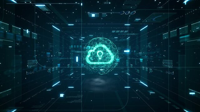Cloud computing and Big data concept. 5G connectivity of digital data and futuristic information. Abstract hi-speed internet of things IOT  big data cloud computing.