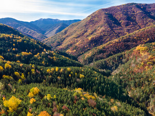 Autumn scene near Fanlo village close to Ordesa and Monte Perdido National Park, Spain
