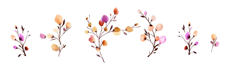 illustration of a red and yellow branches