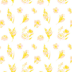 seamless pattern with autumn leaves