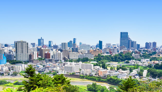 仙台　仙台城跡から眺望