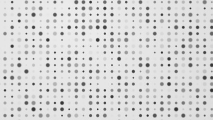 Dot white black pattern gradient texture background. Abstract  technology big data digital concept. 3d rendering.
