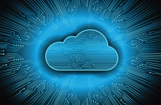 cloud computing circuit future technology concept background