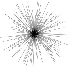 Abstract radial, radiating lines, stripes. Burst lines. Converging lines.