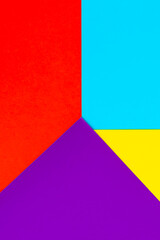 Bright background. Multi-colored red yellow blue violet graphic background. View from above