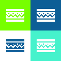 Bracelet Flat four color minimal icon set