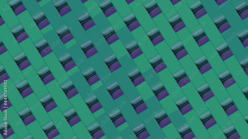 Poster Endless animation of moving rectangular shapes, with seamless texture. 3d render