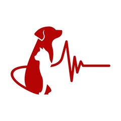 Hospital health animal pet care logo Vector