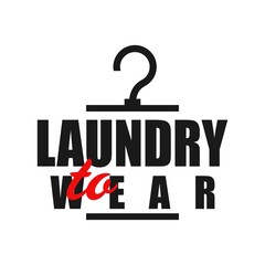 laundry wear logo design vector