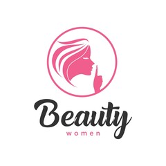 beauty women logo design vector